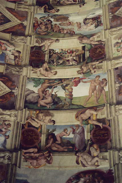 Ceiling in the Sistine Chapel, Dec. 2003
