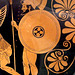 Detail of a Trojan Named Hippolytos on the front of the Euphronios Krater in the Metropolitan Museum of Art, Sept. 2007