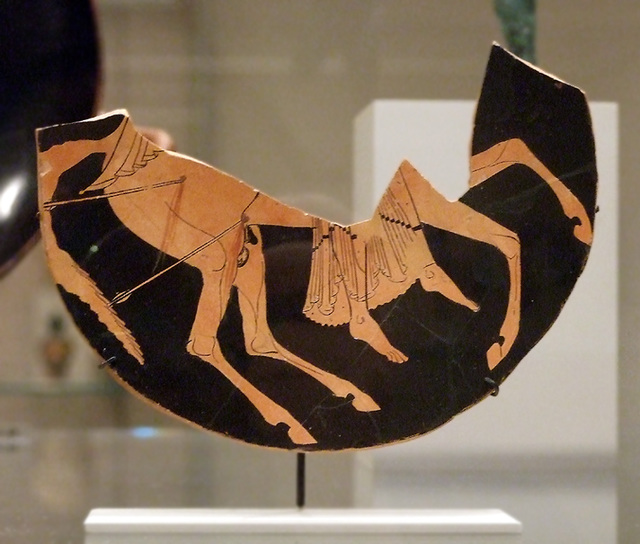 Fragment of a Terracotta Kylix Attributed to Euphronios in the Metropolitan Museum of Art, February 2008