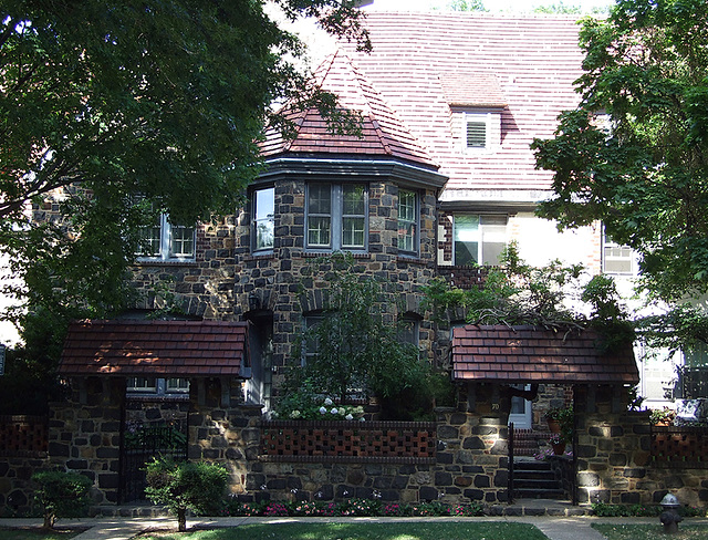 Stone Townhouses in Forest Hills Gardens, July 2007