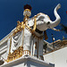 Elephant on the Boardwalk in Front of the Taj Mahal Hotel and Casino in Atlantic City, Aug. 2006