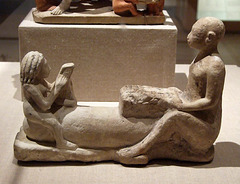 Erotic Musicians Stone Figurine in the Brooklyn Museum, August 2007