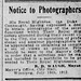 Notice to Photographers (Duke of Connaught)