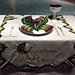 Setting for Christine de Pisan in the Dinner Party by Judy Chicago in the Brooklyn Museum, August 2007