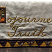 Detail of the Tablecloth for Sojourner Truth in the Dinner Party by Judy Chicago in the Brooklyn Museum, August 2007