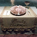 Setting for Emily Dickinson in the Dinner Party by Judy Chicago in the Brooklyn Museum, August 2007