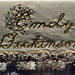 Detail of the Tablecloth for Emily Dickinson in the Dinner Party by Judy Chicago in the Brooklyn Museum, August 2007