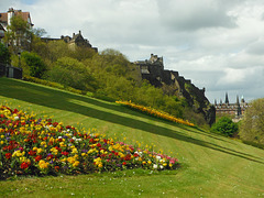 Edinburgh Castle from a park