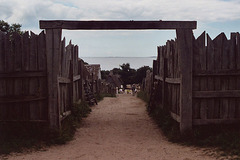 Gate at Plimoth Plantation, 2004