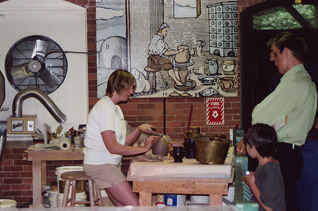 Potter at Plimoth Plantation, 2004