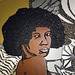 Detail of A Little Taste Outside of Love by Mickalene Thomas in the Brooklyn Museum, March 2010