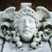Detail of an Architectural Sculpture with Egg & Dart Molding and Medusa in the Sculpture Garden of the Brooklyn Museum, August 2007