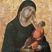 Detail of the Madonna and Child by Duccio in the Metropolitan Museum of Art, January 2010