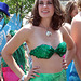 Mermaid in Green at the Coney Island Mermaid Parade, June 2010