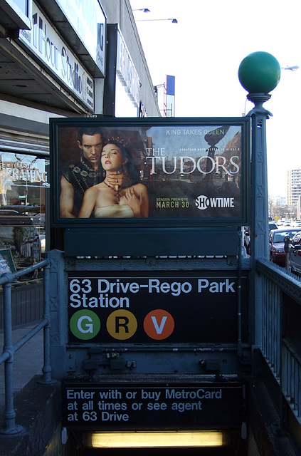 The 63rd Drive Subway Stop in Rego Park, March 2008