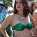 Mermaid in Green at the Coney Island Mermaid Parade, June 2010