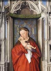 Detail of the Virgin and Child in a Niche by a Netherlandish Painter in the Metropolitan Museum of Art, September 2008