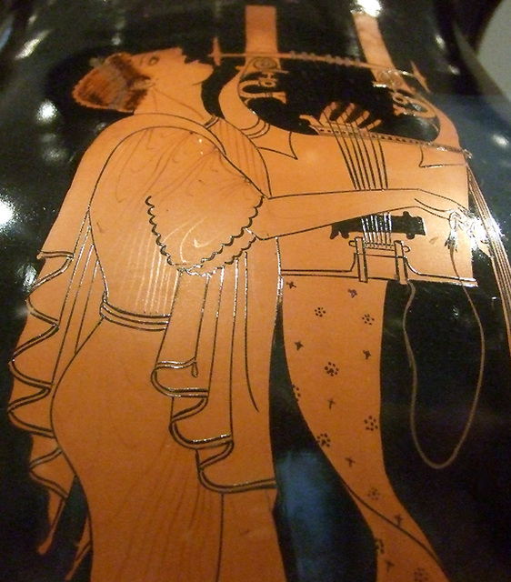 Detail of an Amphora by the Berlin Painter in the Metropolitan Museum of Art, Sept. 2007