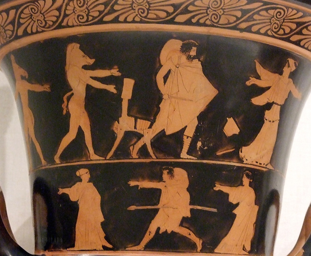 Detail of a Terracotta Calyx Krater by the Persephone Painter with Odysseus and Circe in the Metropolitan Museum of Art, Sept. 2007