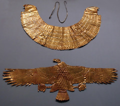 Golden Pectoral and Bird from the Tomb of Three Minor Wives of Thutmose III in the Metropolitan Museum of Art, December 2007