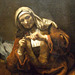 Detail of the Old Woman Cutting her Nails in Style of Rembrandt in the Metropolitan Museum of Art, March 2011