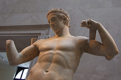 Detail of the Roman Copy of the Diadoumenos by Polykleitos in the Metropolitan Museum of Art, July 2007