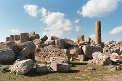 Fragments of Temple F at Selinunte, 2005