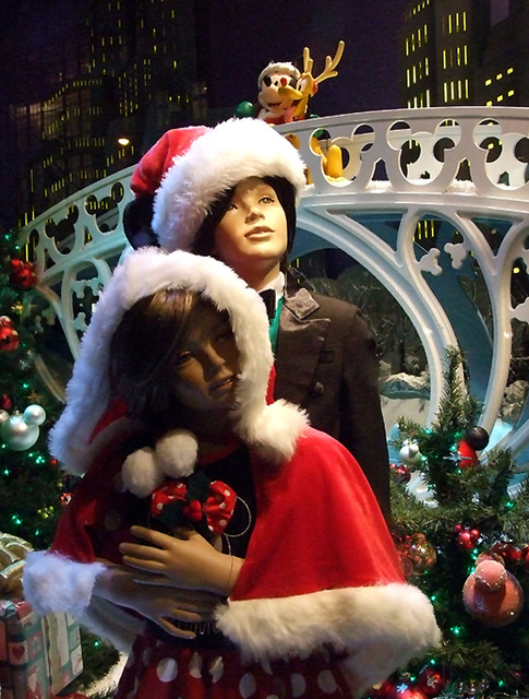 Holiday Window Display at the Disney Store on 5th Avenue in NY, December 2007