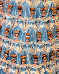 Multiple Cinderella Dolls in the Window of the Disney Store on 5th Avenue, August 2007