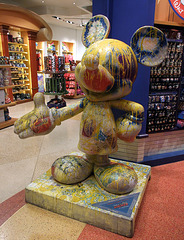 Yellow Mickey Statue in the Disney Store on 5th Avenue, August 2007