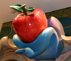 Poison Apple above the Elevator in the Disney Store in NY, December 2007