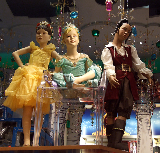 Mannequins in Costumes at the Disney Store in NY, December 2007