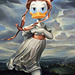 Daisy Duck in a Romantic Portrait in the Disney Store, June 2008
