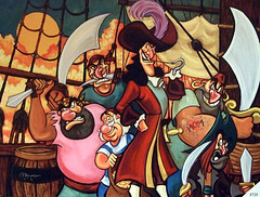 Captain Hook and the Pirates Painting in the Disney Store, June 2008