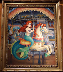 The Little Mermaid on a Merry-Go-Round Painting in the Disney Store, June 2008