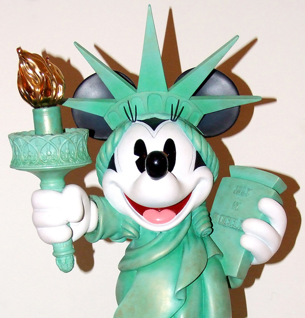 Detail of Minnie as the Statue of Liberty Sculpture in the Disney Store on 5th Avenue, August 2007