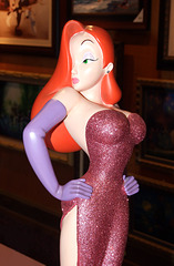 Detail of the Jessica Rabbit Sculpture in the Disney Store, June 2008