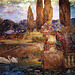 Garden Landscape and Fountain (Detail) of a Mosaic Fountain by Louis Comfort Tiffany in the Metropolitan Museum of Art, Sept. 2006