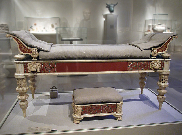 Roman Dining Couch and Footstool in the Metropolitan Museum of Art, July 2007
