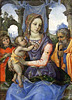 Detail of the Madonna and Child with St. Joseph and an Angel by Raffaellino del Garbo  in the Metropolitan Museum of Art, December 2007