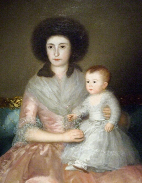 Detail of Condesa de Altamira and her Daughter by Goya in the Metropolitan Museum of Art, January 2008