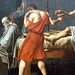 Detail of The Death of Socrates by Jacques-Louis David in the Metropolitan Museum of Art, December 2007