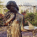 Bronze Sculpture of a Girl Holding a Sundial in the Rose Garden of the Brooklyn Botanic Garden, Nov. 2006