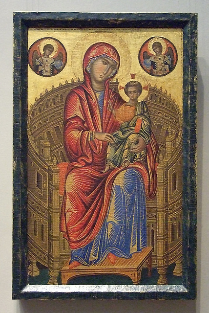 Madonna and Child on a Curved Throne in the National Gallery, September 2009