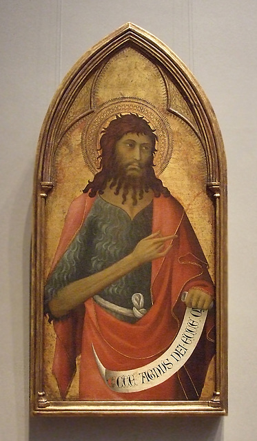 St. John the Baptist by Lippo Memmi in the National Gallery, September 2009
