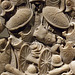 Detail of  the War Trophies on a Roman Cinerary Urn in the Metropolitan Museum of Art, May 2007 in the Metropolitan Museum of Art, May 2007