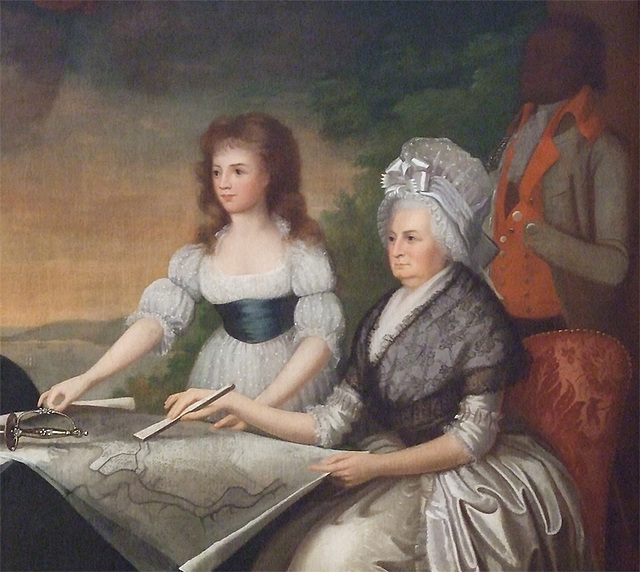 Detail of The Washington Family by Savage in the National Gallery, September 2009