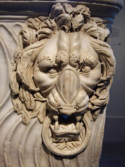 Detail of a Lion on a Strigil Sarcophagus in the Metropolitan Museum of Art, July 2007