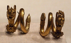 Pair of Gold Spiral Earrings with Lion-Griffin Terminals in the Metropolitan Museum of Art, February 2010