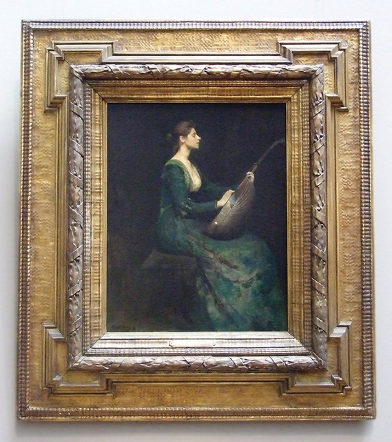 Lady with Lute by Dewing in the National Gallery, September 2009